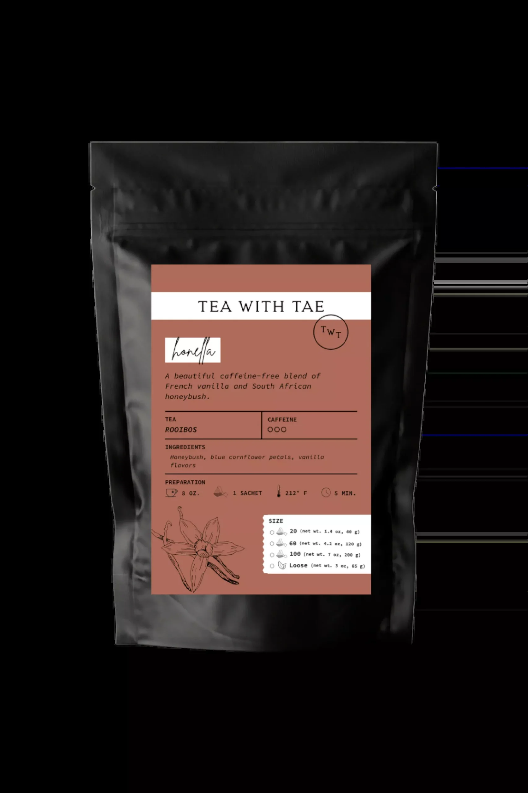 Honella Honeybush Rooibos Tea Pouch