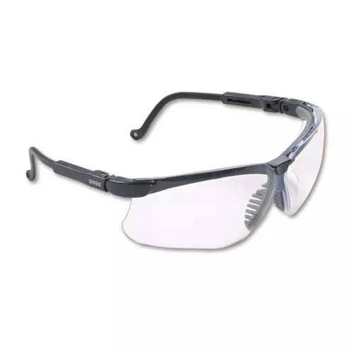 Honeywell Uvex S3200 Genesis Wraparound Safety Glasses - Black Plastic Frame/Clear Lens