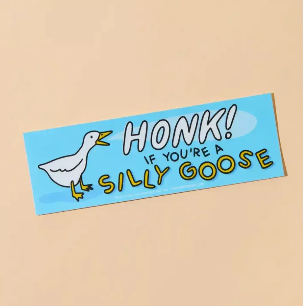Honk If You're A Silly Goose Bumper Sticker