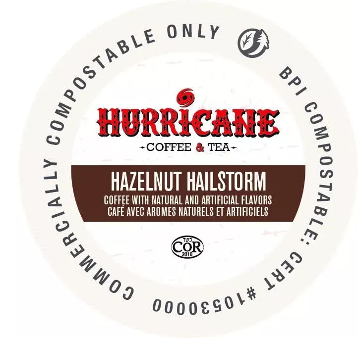 Hurricane Coffee - Hazelnut Hailstorm BPI CC 20 Pack