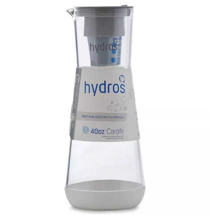 Hydros Water Filtration Carafe – 40 oz. – White