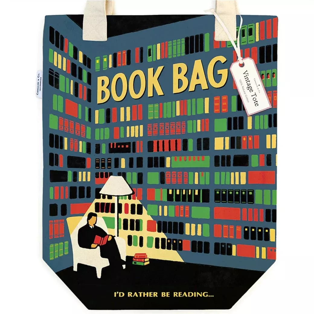 I'd Rather Be Reading Canvas Tote Book Bag
