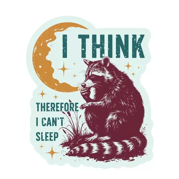 I Think Therefore... Mental Health Humour Sticker
