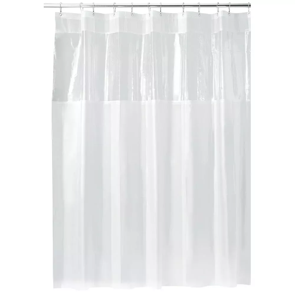 iDesign Hitchcock EVA Shower Curtain 72" x 72" in Clear