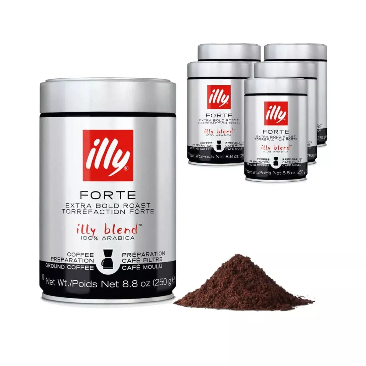 Illy Forte Extra Bold Filtro Coffee Grounds (Case of 6)