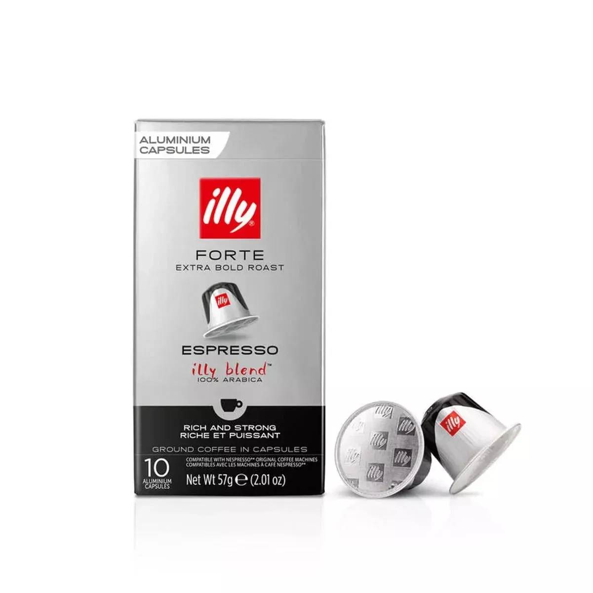 Illy Forte Extra Bold Original Compatible Espresso Coffee Capsules (Box of 10)