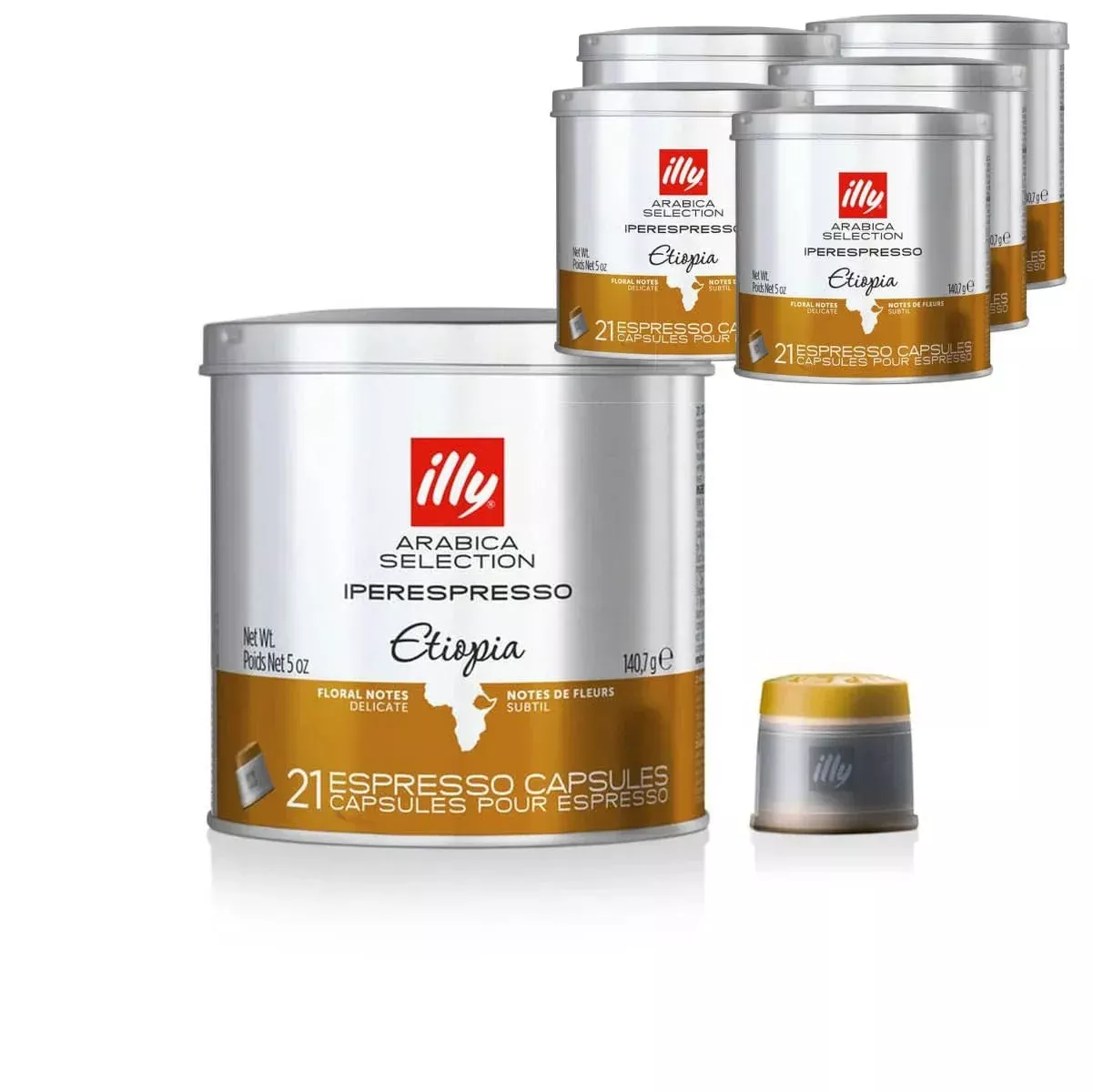 Illy Iperespresso Ethiopia Arabica Selection Espresso Capsules (Bulk Case of 126)