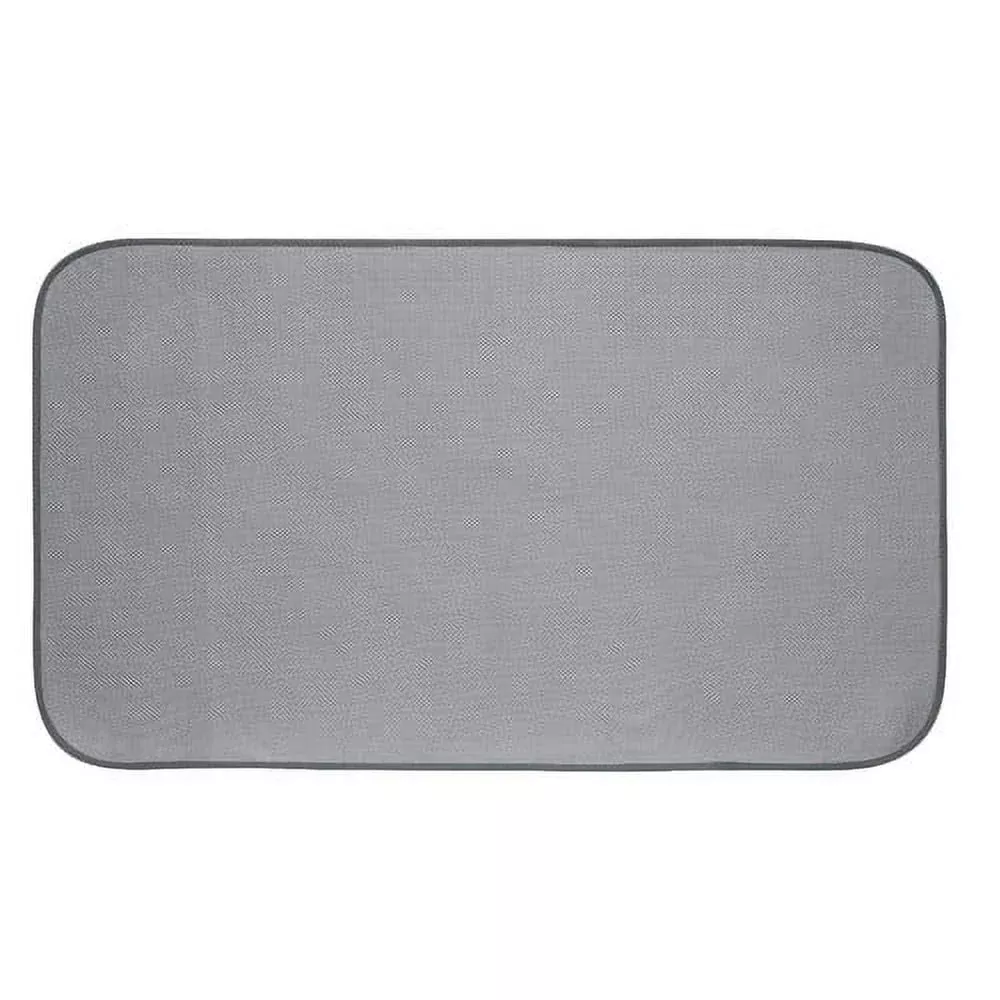 InterDesign InterDry Microfiber/ Polyester Bath Mat – Pewter – 24" x 18"