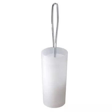 InterDesign Mainstays Loop Frost Toilet Bowl Brush and Canister