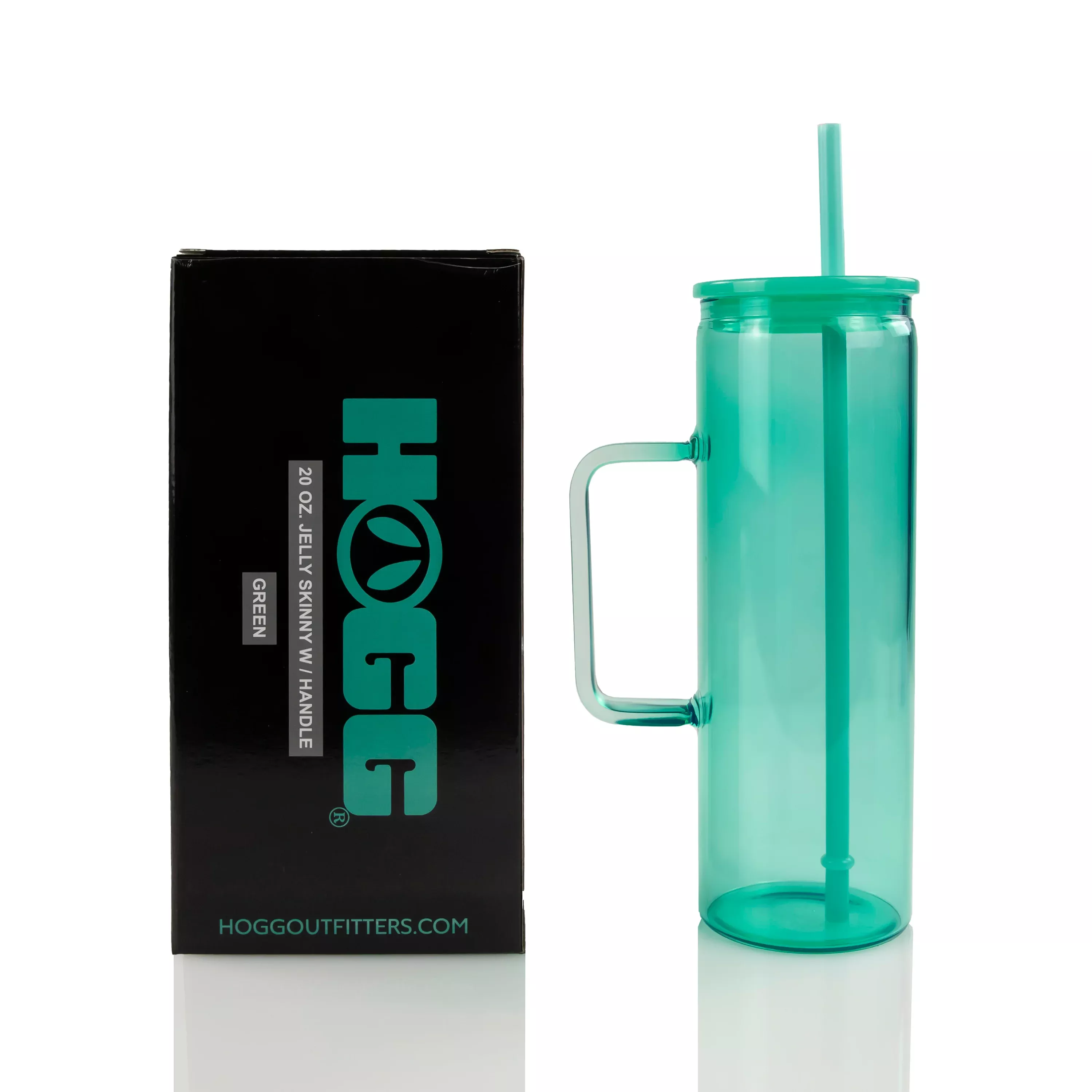 Jelly 20oz Skinny W/ Handle- Green