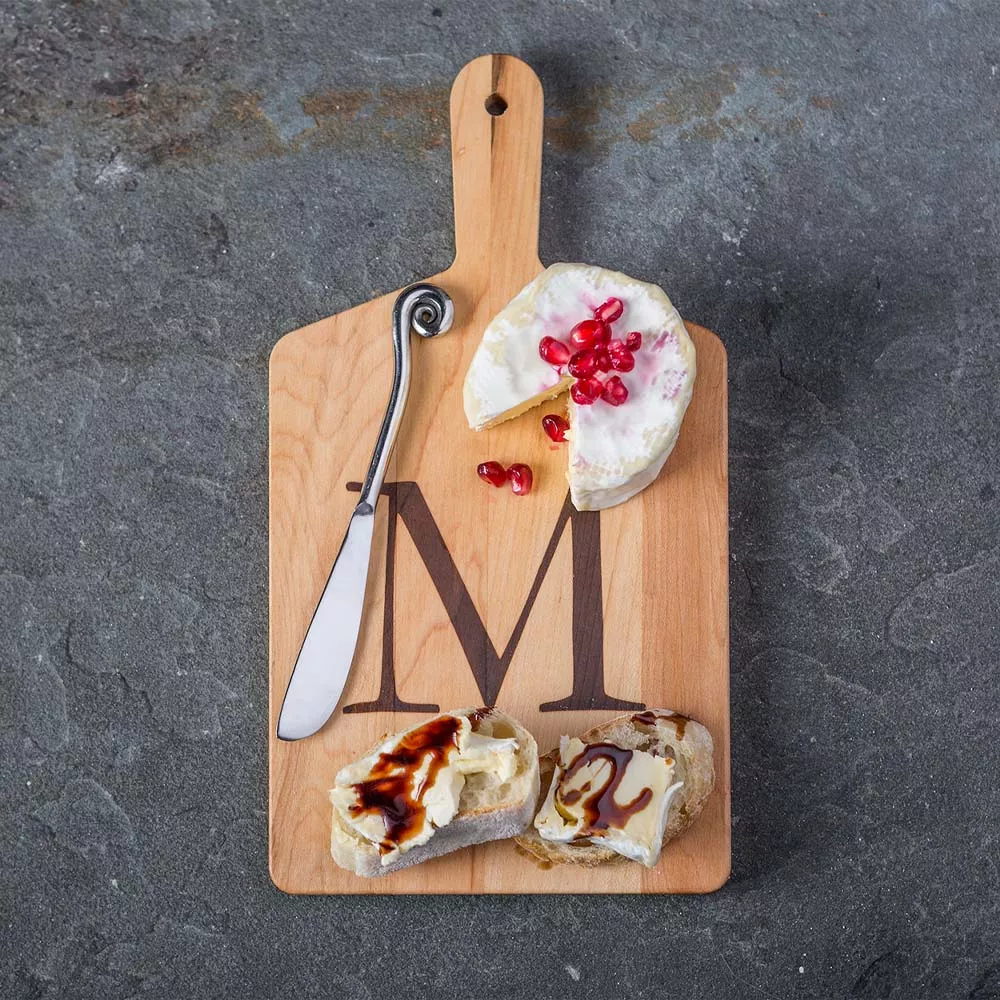 JK Adams Maple Monogram Cheese Board