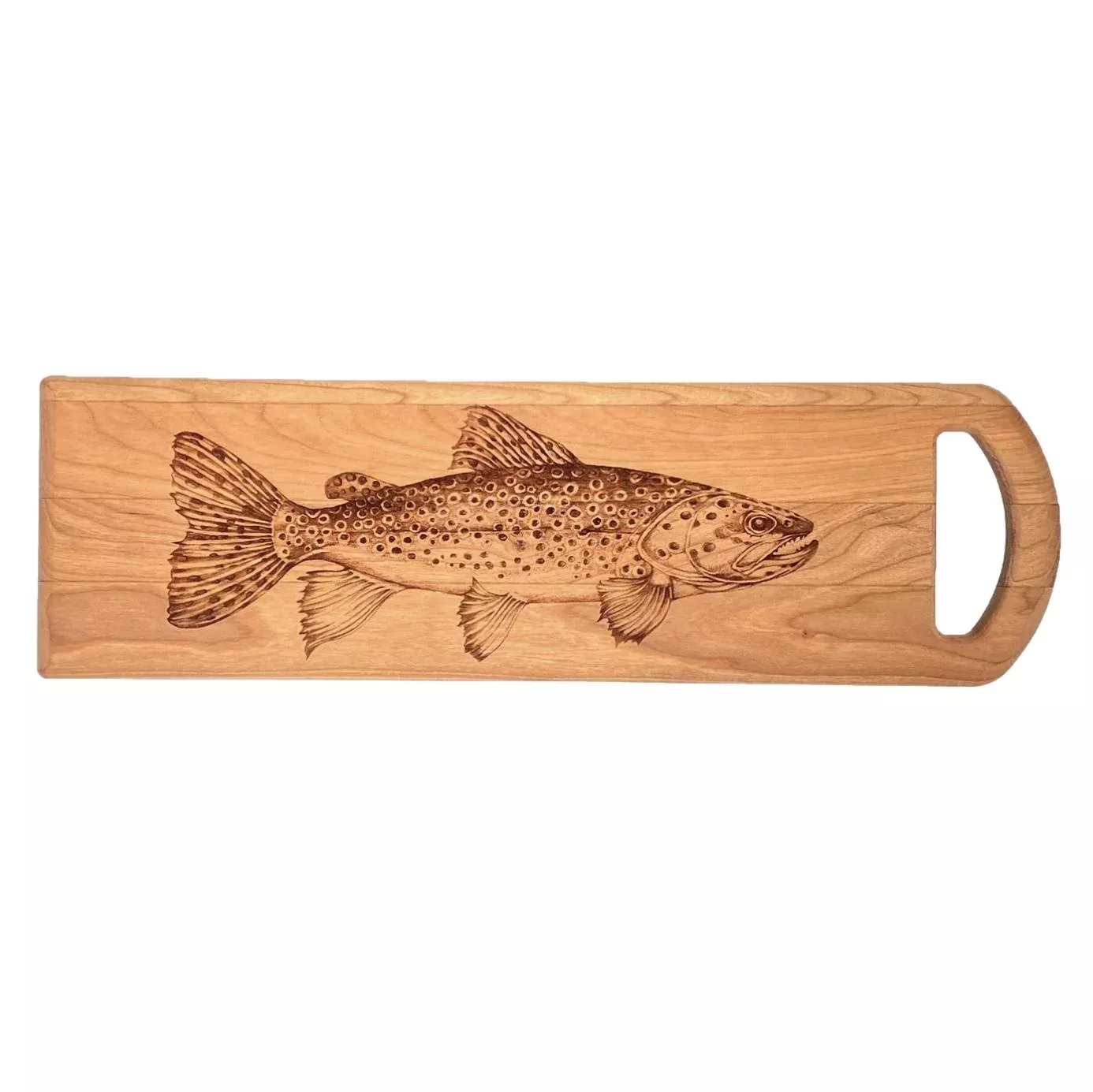 JK Adams x Laura Zindel Large Bristol Cherry Serving Board - Brown Trout BRS-2006-CY-BT