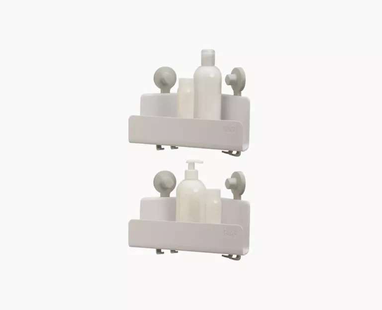 Joseph Joseph EasyStore™ 2-piece White Corner Shower Shelf Set