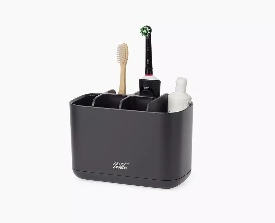 Joseph Joseph EasyStore™ Large Matt Black Toothbrush Holder