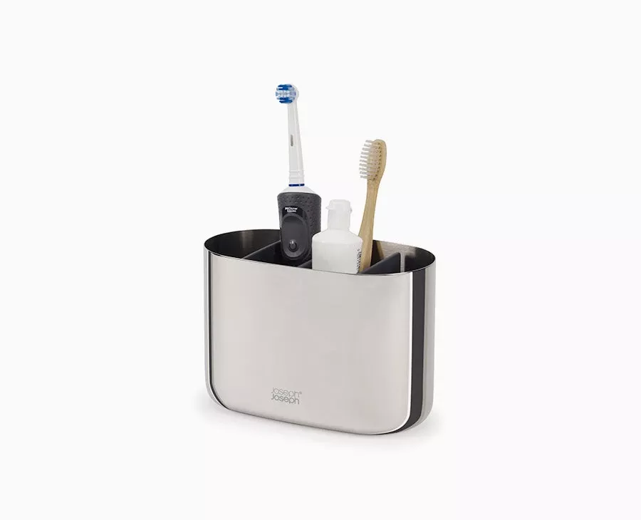 Joseph Joseph EasyStore™ Luxe Large Stainless-steel Toothbrush Caddy