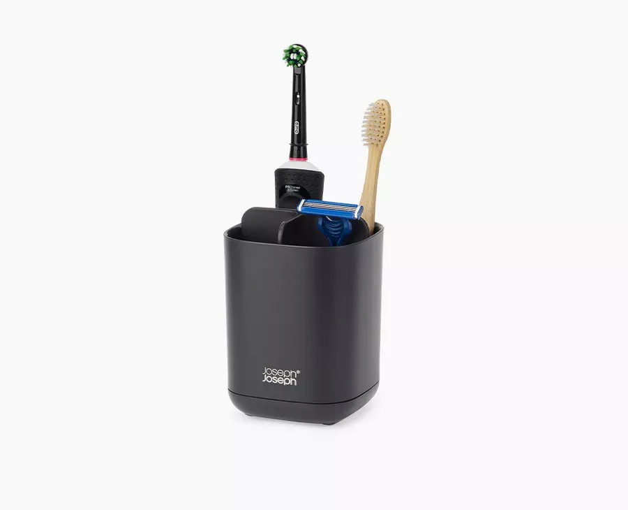 Joseph Joseph EasyStore™ Matt Black Toothbrush Holder