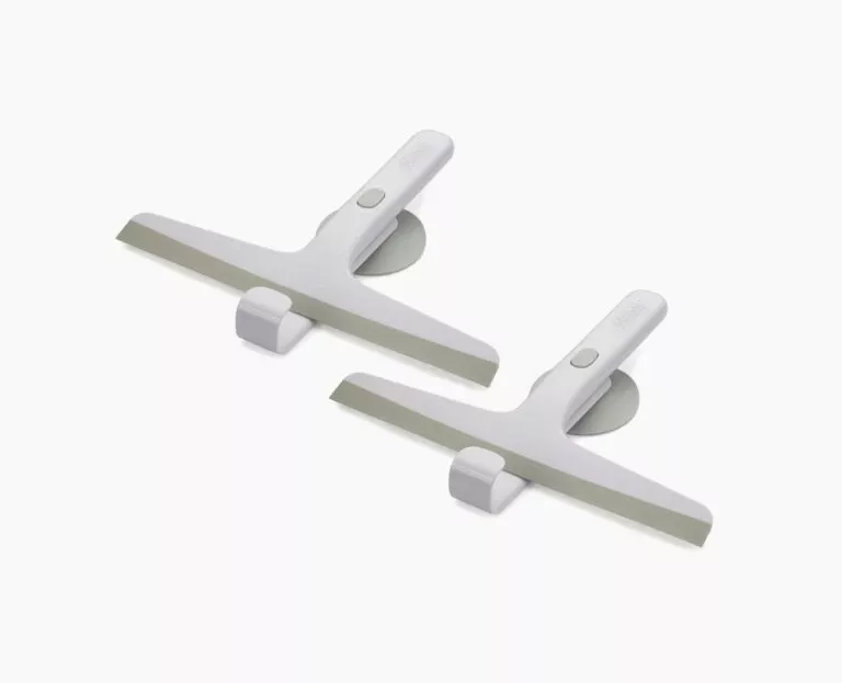 Joseph Joseph EasyStore™ Pack Of 2 Light Gray Shower Squeegees With Storage Hook