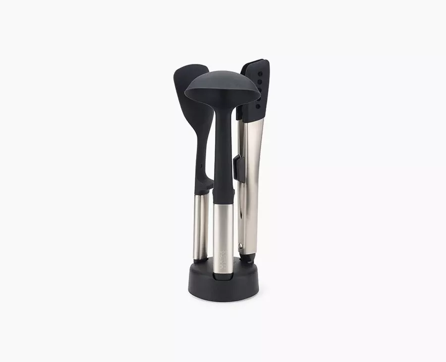 Joseph Joseph Elevate™ Fusion 3-piece Stainless-steel Utensil Set With Compact Stand
