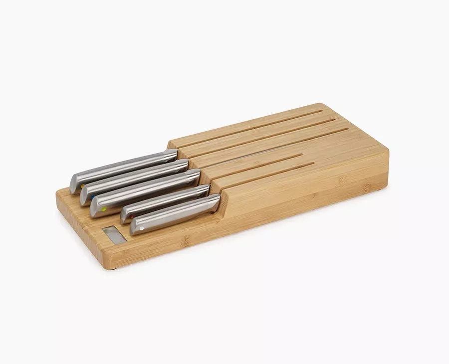 Joseph Joseph Elevate™ Steel Knife Set With In-drawer Bamboo Storage Tray