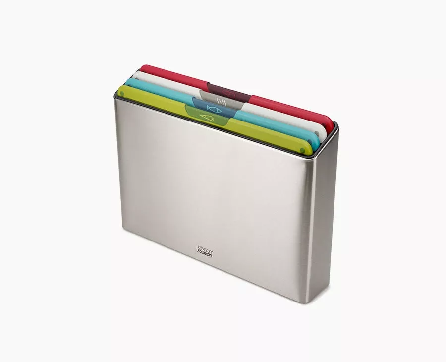 Joseph Joseph Folio™ Icon Steel 4-piece Multicolor Cutting Board Set