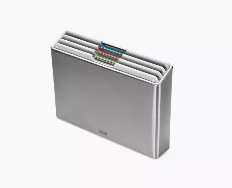 Joseph Joseph Folio™ Steel 4-piece Stone Cutting Board Set With Stainless-Steel Case