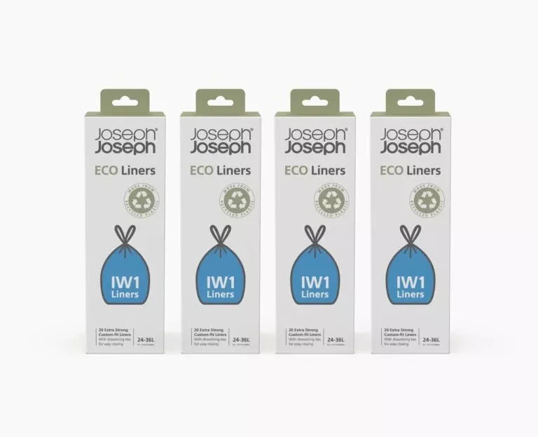 Joseph Joseph IW1 24-36L Gray Recycled Trash Bags – 4 Pack