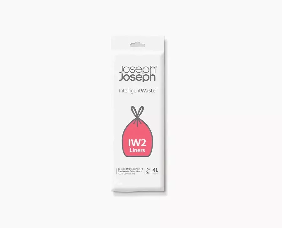 Joseph Joseph IW2 4L White Food Waste Caddy Trash Bags