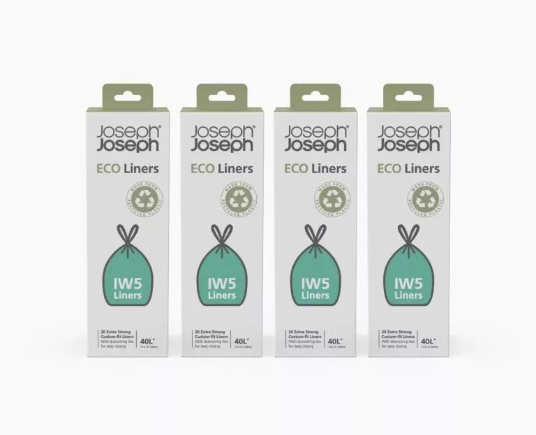 Joseph Joseph IW5 40L Gray Recycled Trash Bags – 4 Pack