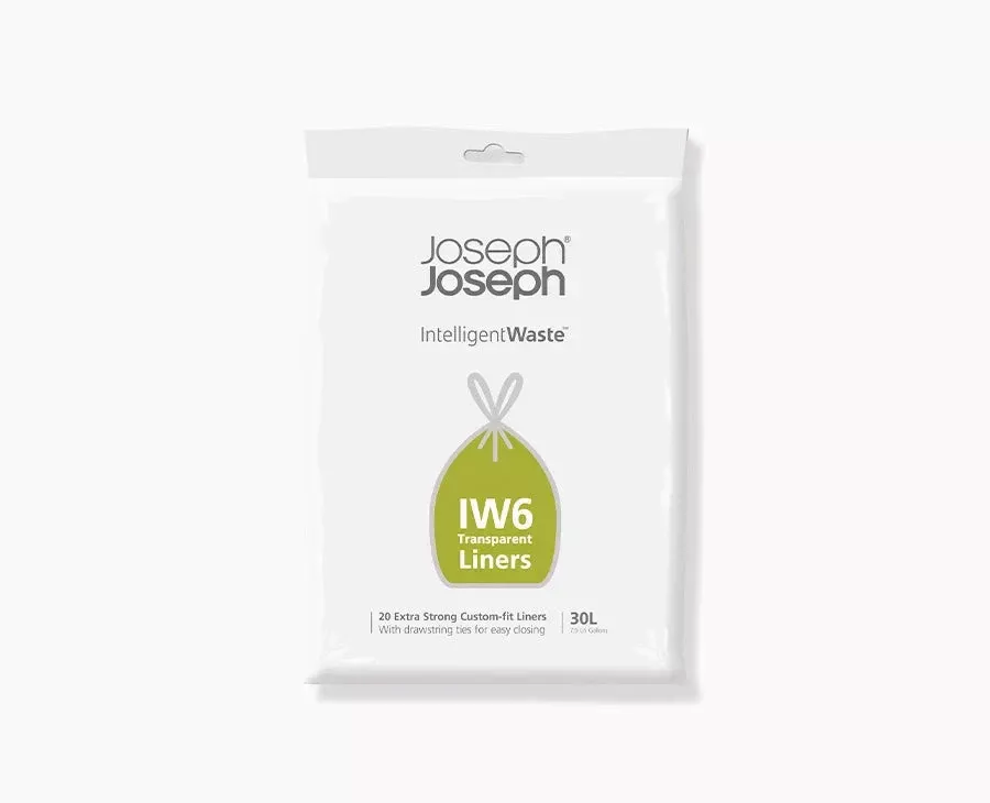 Joseph Joseph IW6 30L Clear Trash Bags