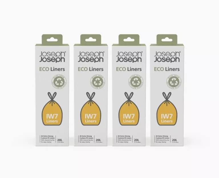 Joseph Joseph IW7 20L Gray Recycled Trash Bags – 4 Pack
