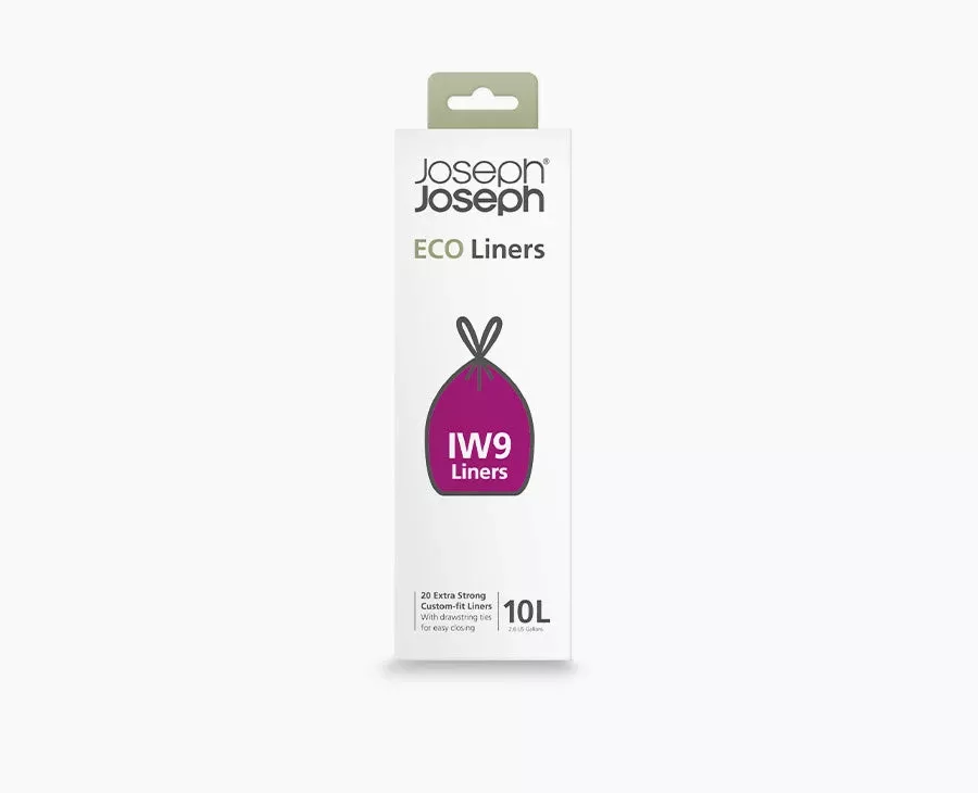 Joseph Joseph IW9 10L Custom-fit Recycled Gray Trash Bags