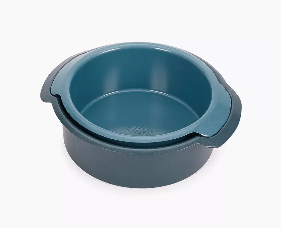 Joseph Joseph Nest™ Bake Non-Stick 2-piece Blue Round Cake Pan Set
