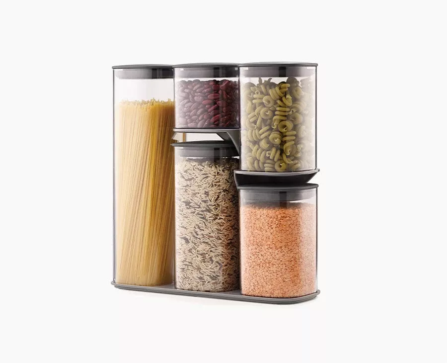 Joseph Joseph Podium™ 5-piece Gray Storage Container Set