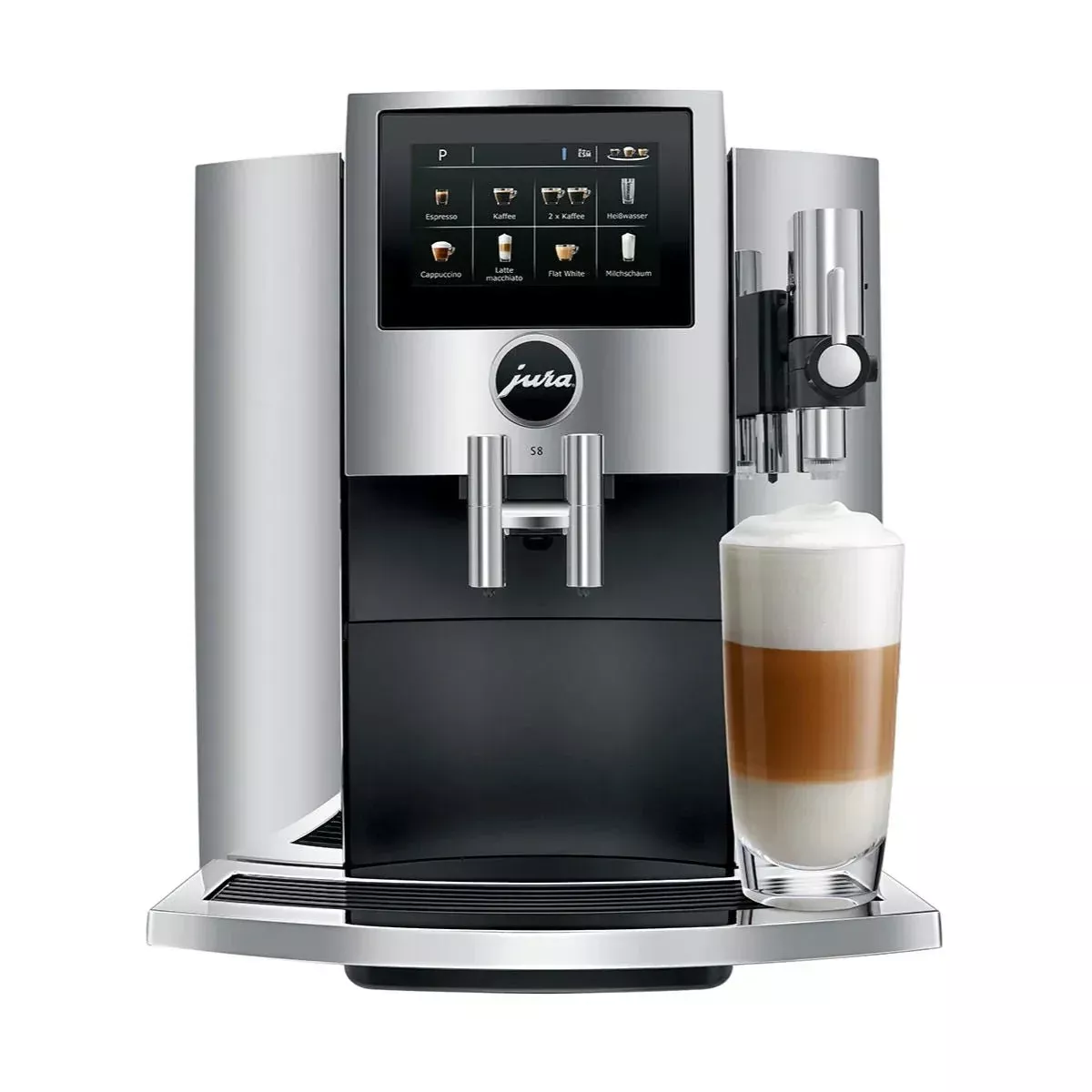 Jura S8 Super Automatic Coffee Machine 15212 (Chrome)