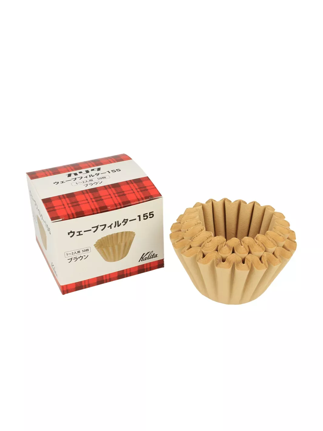 KALITA Wave 155 Filters (Unbleached) (50-Pack)