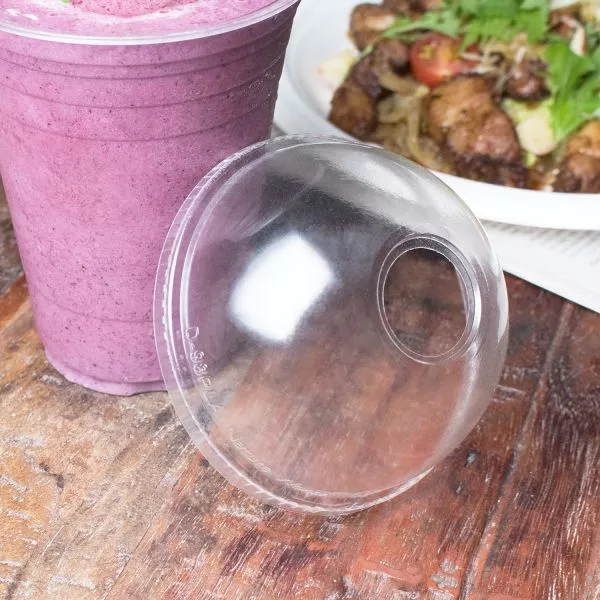 Karat Earth 12-24oz PLA Eco-Friendly Dome Lids (98mm) - 1,000 pcs