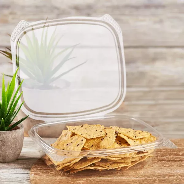 Karat Earth 24oz PLA Hinged Deli Container - 200 pcs
