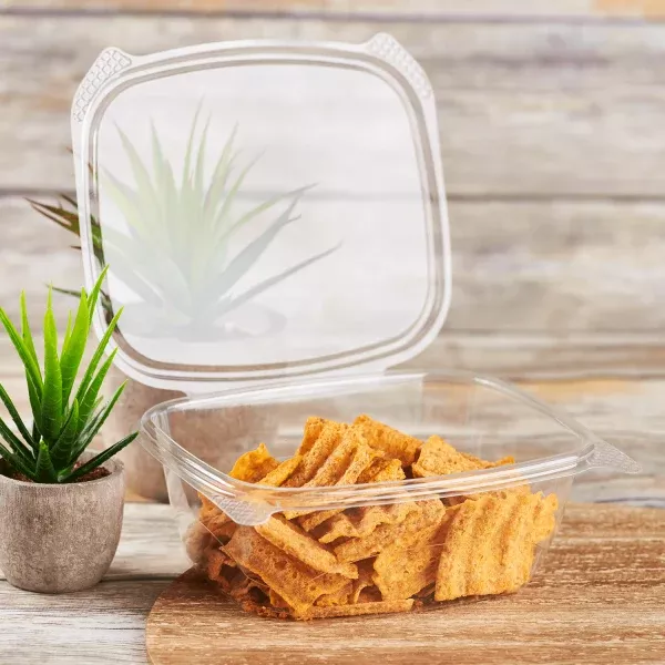 Karat Earth 32oz PLA Hinged Deli Container - 200 pcs
