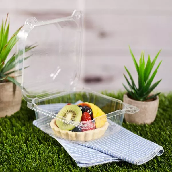 Karat Earth 6''x6'' PLA Hinged Containers - 500 pcs
