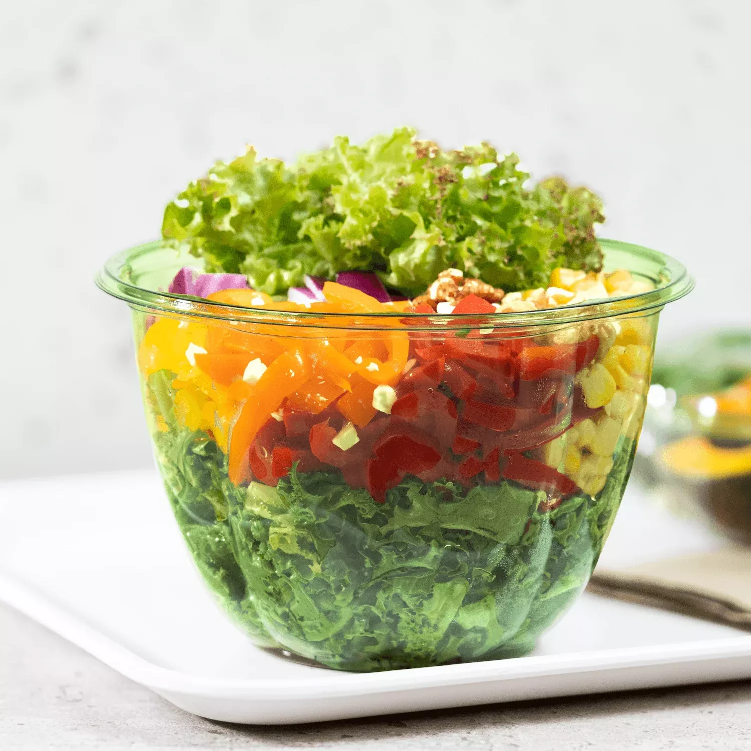 Karat Earth PLA 48 oz Salad Container (175 mm), Green - 300 pcs
