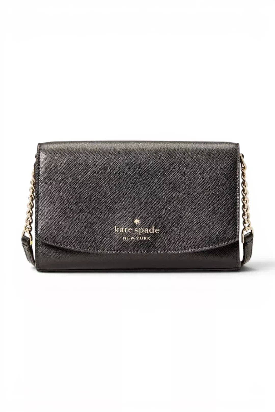 Kate Spade Staci Small Flap Crossbody Bag – Black