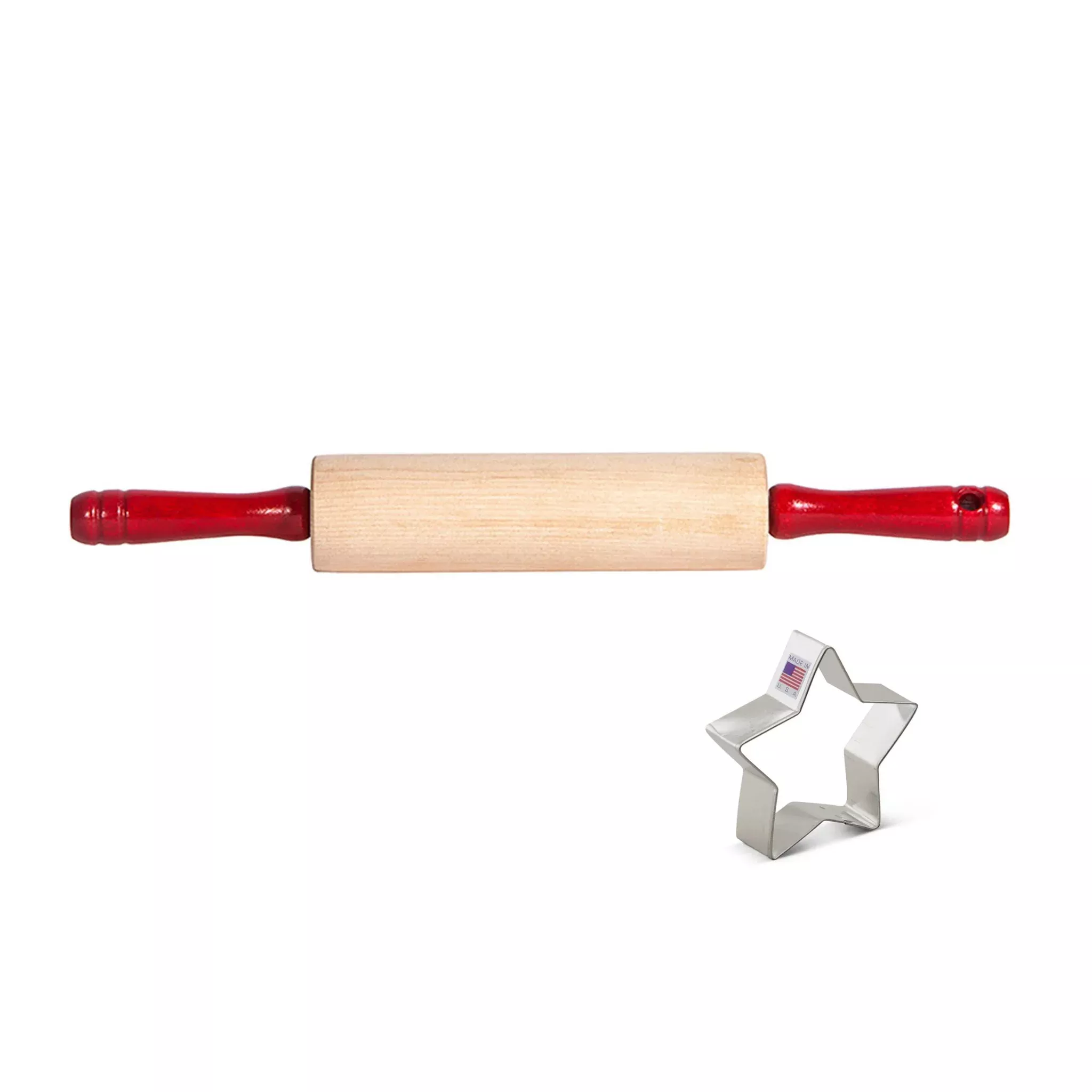 Kid's Rolling Pin + Cookie Cutter Gift Set