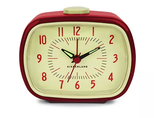 Kikkerland Retro Red Alarm Clock
