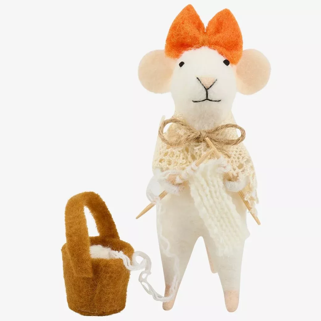 Knit & Purl Felt Knitting Mouse Critter