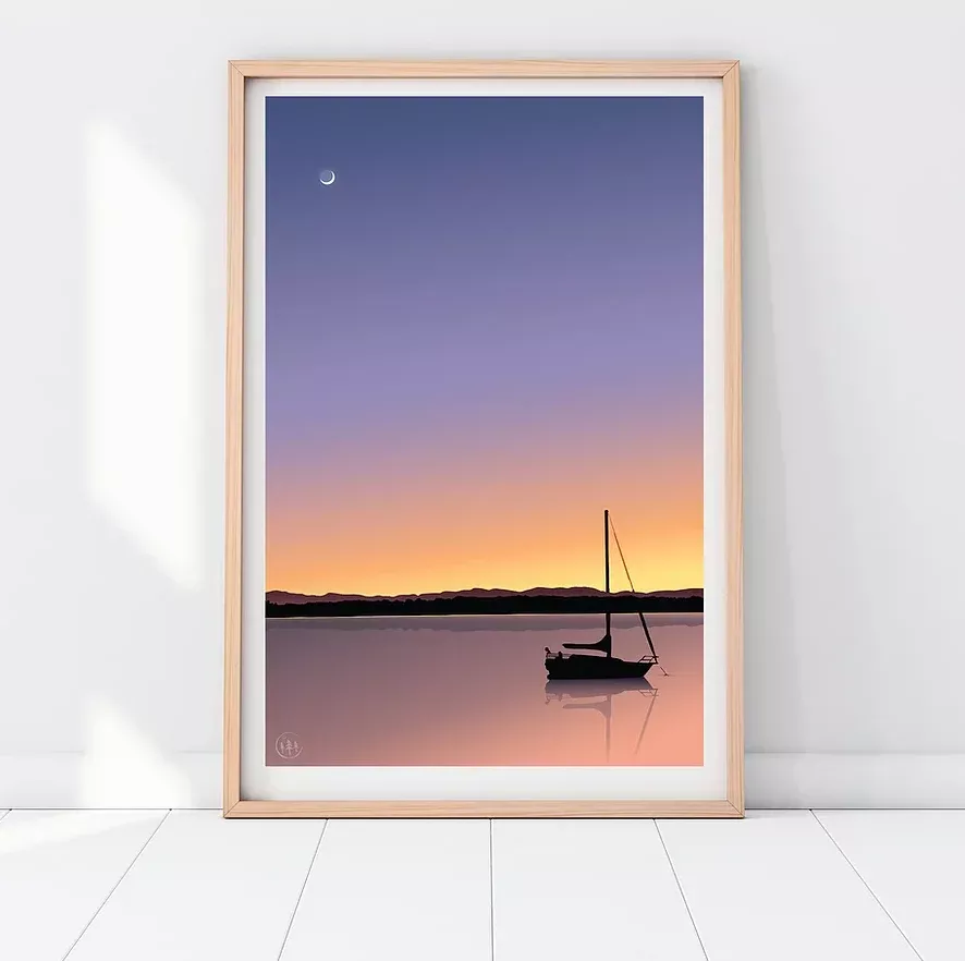 Lake Champlain Evening Calm Print - 13x19