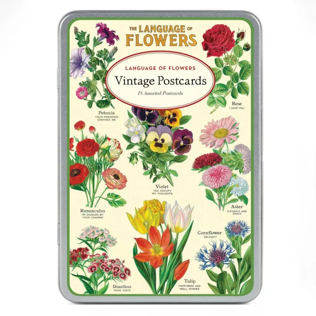 Language of Flowers Set of Twelve Vintage-Style Postcards