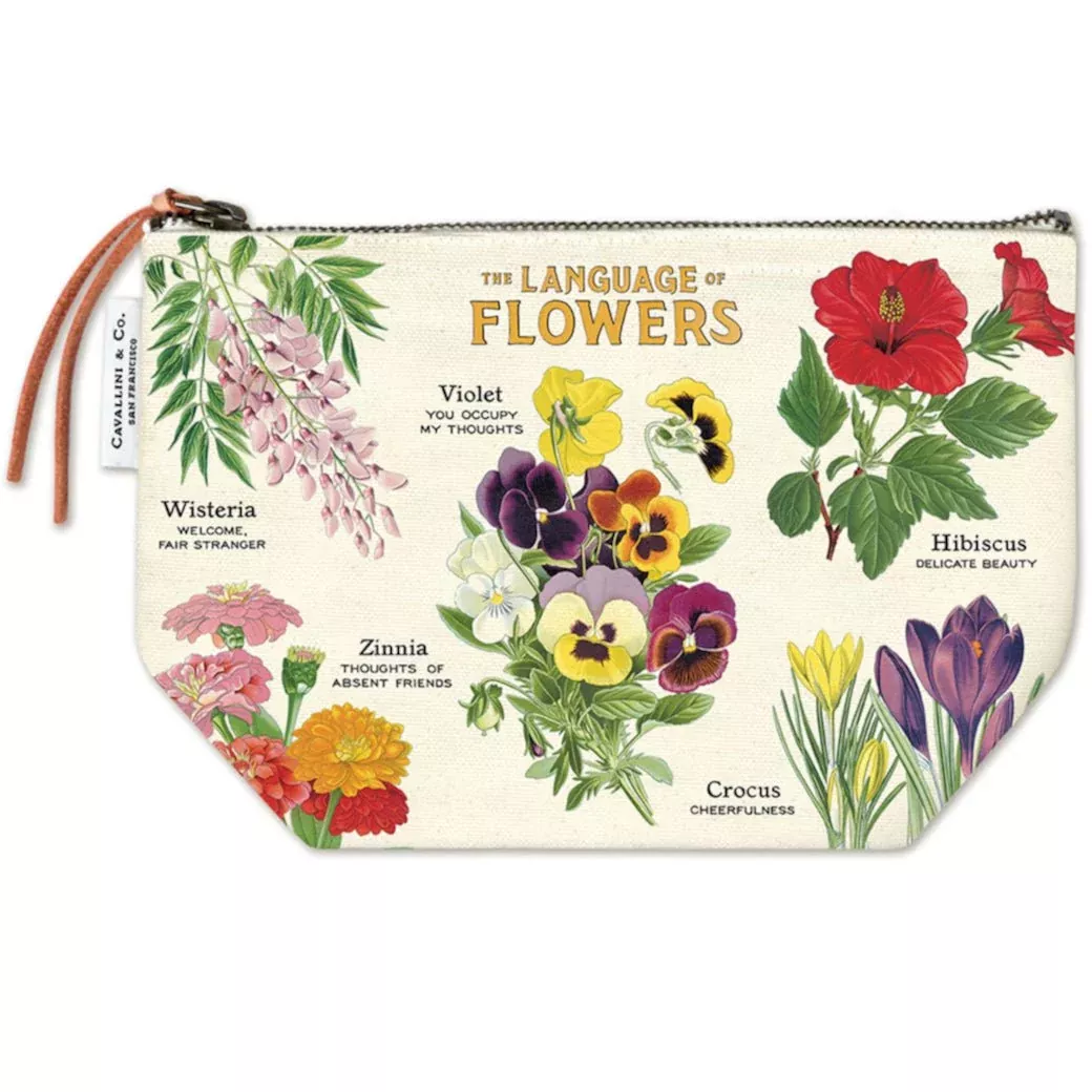 Language of Flowers Zippered Pouch