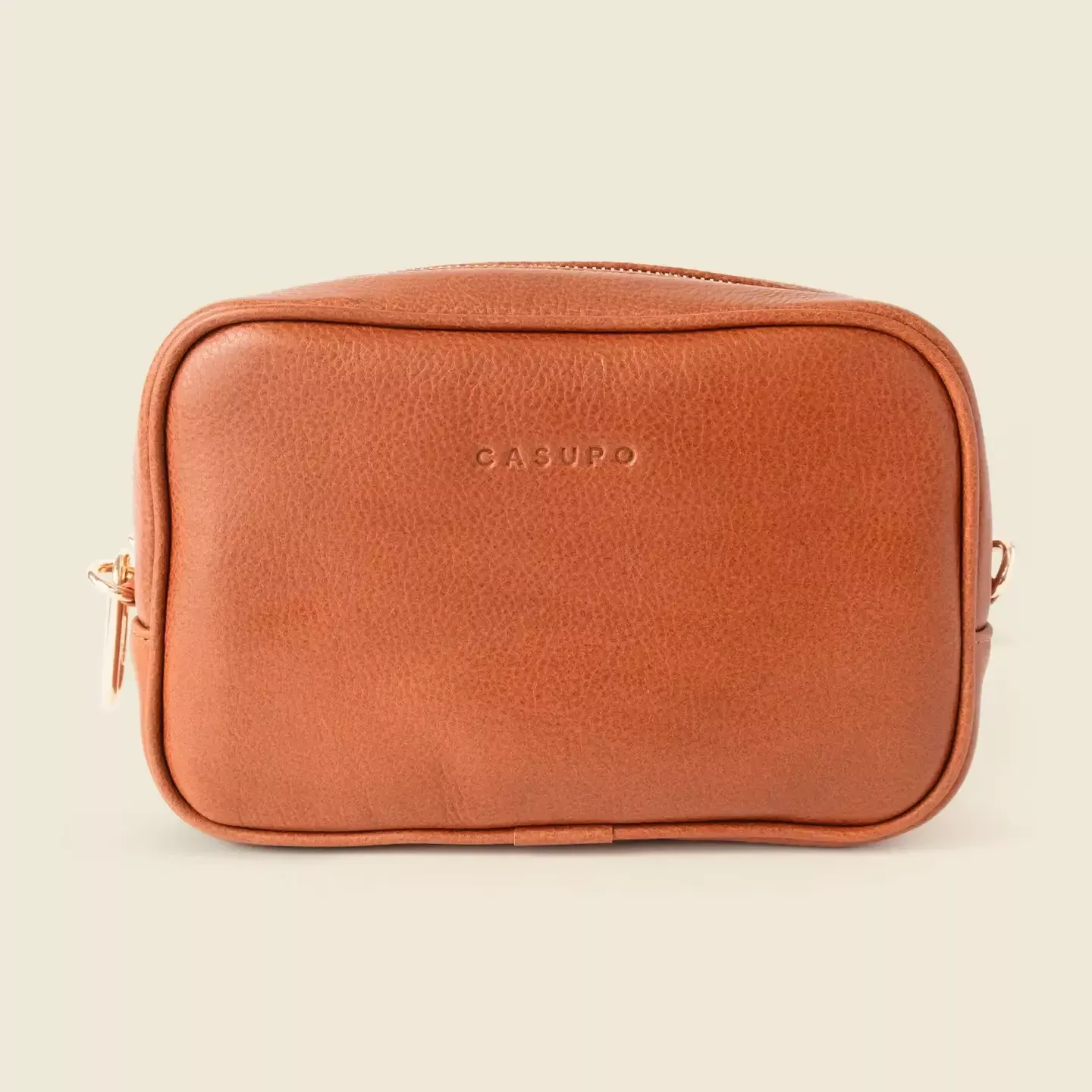 Large Leather Cosmetic Bag
