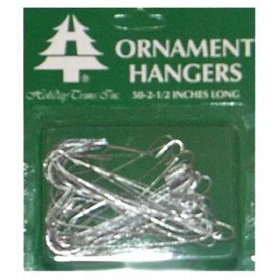 Large Silver Ornament Hooks – 2-1/2-In – 50-Ct.