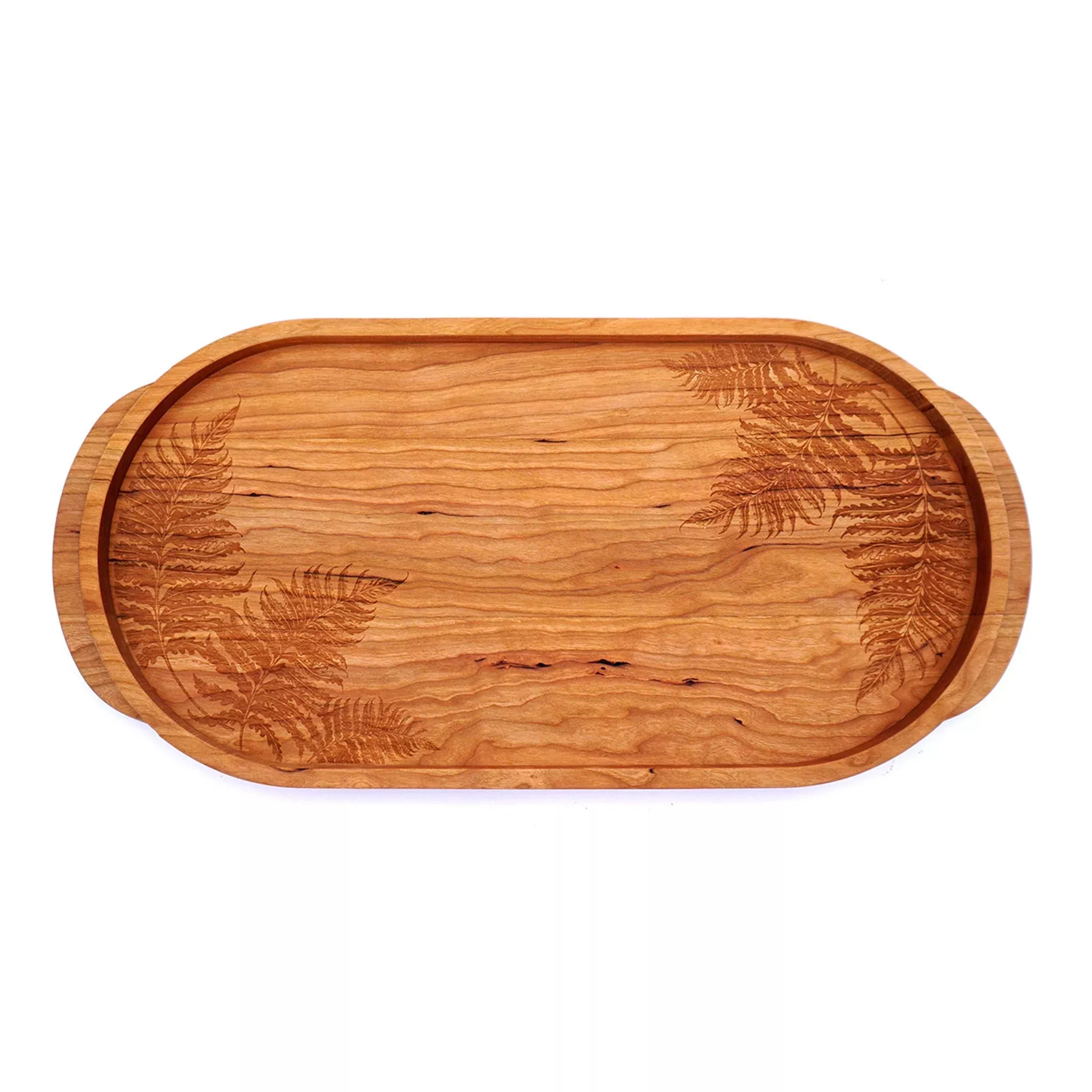Laura Zindel Cherry Oval Wooden Serving Tray
